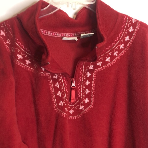 White Stag Partial Zip Fleece 22W 24W PLUS SIZE - Picture 4 of 5